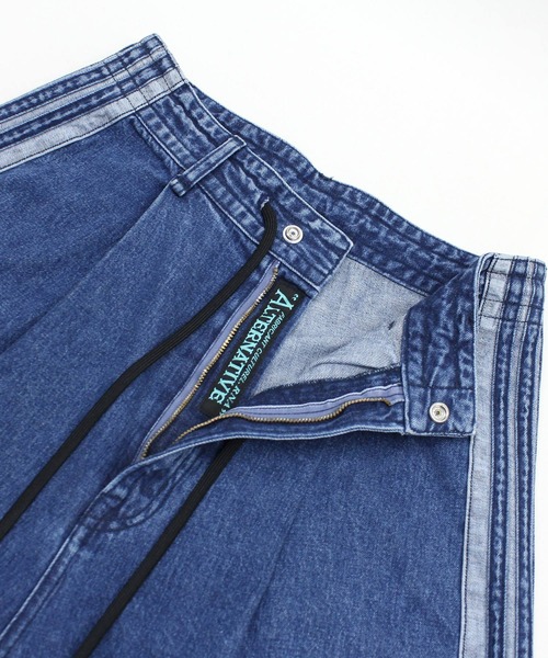 RNA（アールエヌエー）の「R4359 デニムトラックパンツ（デニムパンツ・レディース・インディゴブルー・MEDIUM）」の10枚目の写真