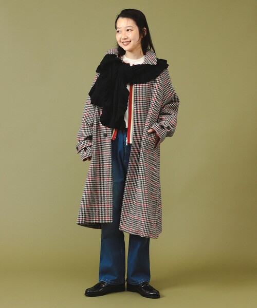 BEAMS BOY（ビームスボーイ）の「ハリス バルマカン コート（ステンカラーコート・レディース・ブラック/ネイビー・1/2）」の12枚目の写真