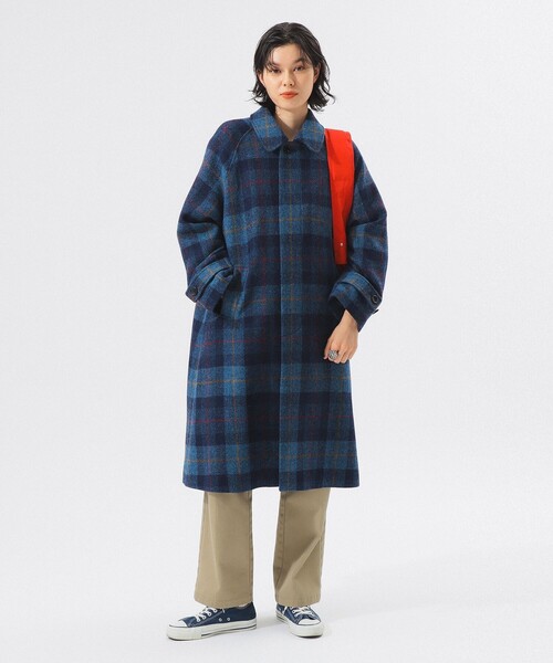 BEAMS BOY（ビームスボーイ）の「ハリス バルマカン コート（ステンカラーコート・レディース・ブラック/ネイビー・1/2）」の13枚目の写真