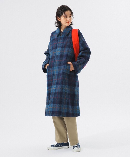 BEAMS BOY（ビームスボーイ）の「ハリス バルマカン コート（ステンカラーコート・レディース・ブラック/ネイビー・1/2）」の14枚目の写真