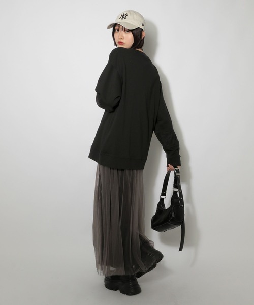 PAGEBOY（ページボーイ）の「レースキリカエスウェット（スウェット・レディース・ブラック/グレー/ターコイズブルー・FREE）」の7枚目の写真