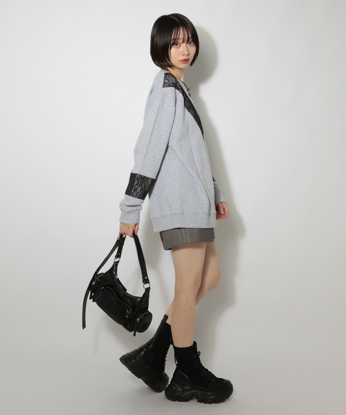 PAGEBOY（ページボーイ）の「レースキリカエスウェット（スウェット・レディース・ブラック/グレー/ターコイズブルー・FREE）」の15枚目の写真