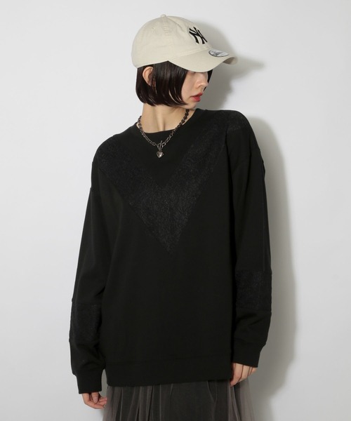 PAGEBOY（ページボーイ）の「レースキリカエスウェット（スウェット・レディース・ブラック/グレー/ターコイズブルー・FREE）」の10枚目の写真