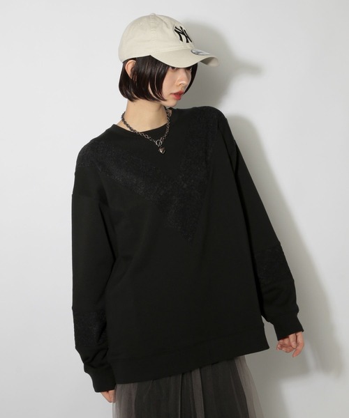 PAGEBOY（ページボーイ）の「レースキリカエスウェット（スウェット・レディース・ブラック/グレー/ターコイズブルー・FREE）」の11枚目の写真