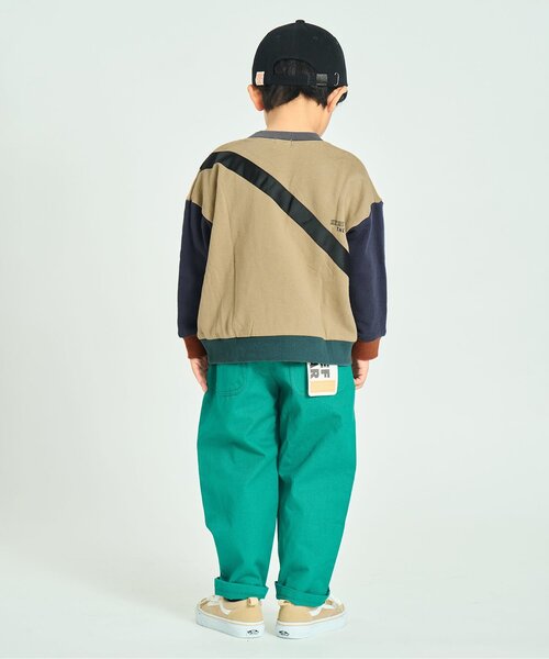 F.O.KIDS（エフオーキッズ）の「【ジュニア対応】ボディバッグドッキングトレーナー（スウェット・キッズ・チャコール/レインボー/アイボリー・80/90/100/110/120/130/140）」の7枚目の写真