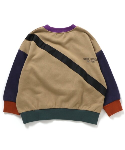 F.O.KIDS（エフオーキッズ）の「【ジュニア対応】ボディバッグドッキングトレーナー（スウェット・キッズ・チャコール/レインボー/アイボリー・80/90/100/110/120/130/140）」の5枚目の写真