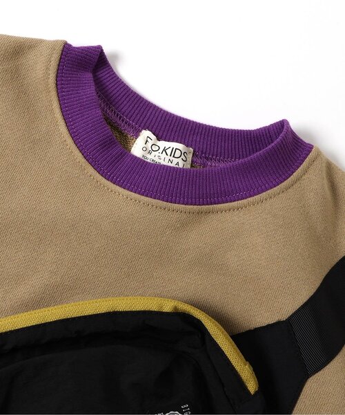 F.O.KIDS（エフオーキッズ）の「【ジュニア対応】ボディバッグドッキングトレーナー（スウェット・キッズ・チャコール/レインボー/アイボリー・80/90/100/110/120/130/140）」の10枚目の写真