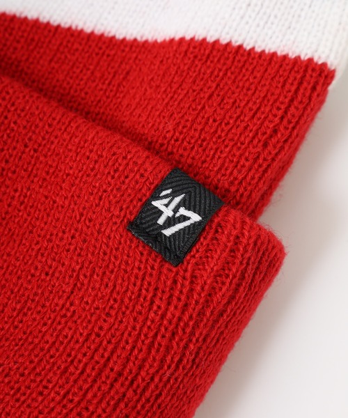 '47（フォーティーセブン）の「MLB公認 ’47BRAND 刺繍 カフニットキャップ（ニットキャップ/ビーニー・レディース・レッド・FREE）」の5枚目の写真
