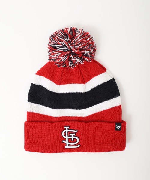 '47（フォーティーセブン）の「MLB公認 ’47BRAND 刺繍 カフニットキャップ（ニットキャップ/ビーニー・レディース・レッド・FREE）」の2枚目の写真