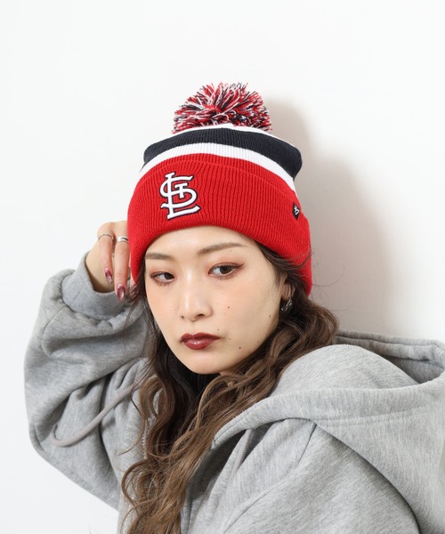 '47（フォーティーセブン）の「MLB公認 ’47BRAND 刺繍 カフニットキャップ（ニットキャップ/ビーニー・レディース・レッド・FREE）」の11枚目の写真