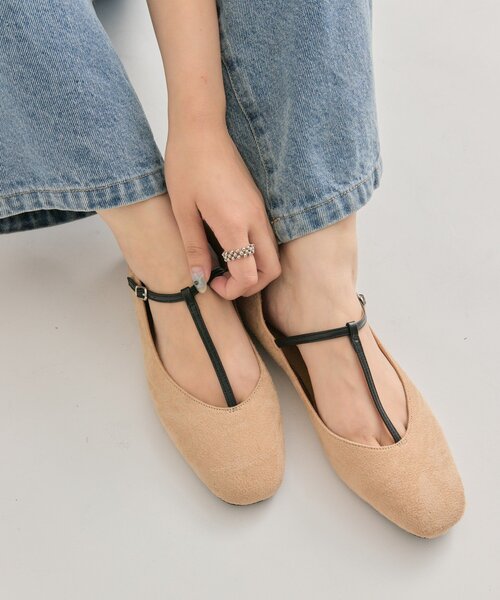 mystic（ミスティック）の「Tストラップパンプス（パンプス・レディース・ブラウン/ベージュ・36/37/38）」の8枚目の写真