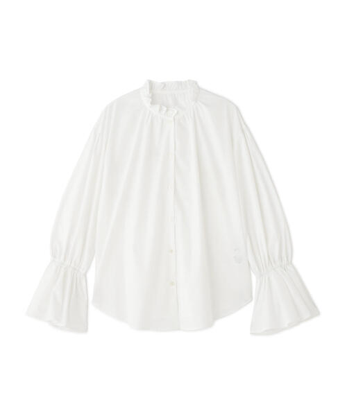 NATURAL BEAUTY BASIC（ナチュラルビューティーベーシック）の「◇【Oggi掲載】フリルカフスハイネックブラウス（シャツ/ブラウス・レディース・ホワイト系その他/ブラック系その他/オフホワイト・FREE）」の4枚目の写真