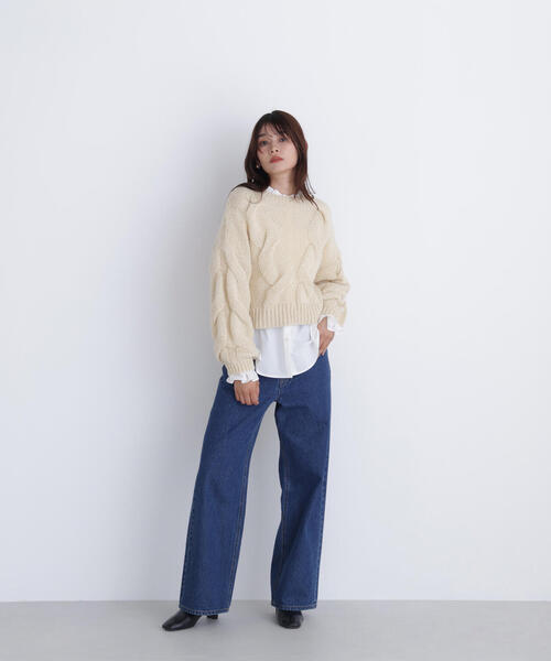 NATURAL BEAUTY BASIC（ナチュラルビューティーベーシック）の「◇【Oggi掲載】フリルカフスハイネックブラウス（シャツ/ブラウス・レディース・ホワイト系その他/ブラック系その他/オフホワイト・FREE）」の13枚目の写真