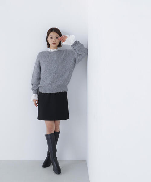 NATURAL BEAUTY BASIC（ナチュラルビューティーベーシック）の「◇【Oggi掲載】フリルカフスハイネックブラウス（シャツ/ブラウス・レディース・ホワイト系その他/ブラック系その他/オフホワイト・FREE）」の15枚目の写真