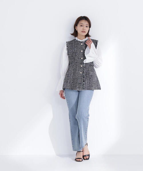 NATURAL BEAUTY BASIC（ナチュラルビューティーベーシック）の「◇【Oggi掲載】フリルカフスハイネックブラウス（シャツ/ブラウス・レディース・ホワイト系その他/ブラック系その他/オフホワイト・FREE）」の18枚目の写真