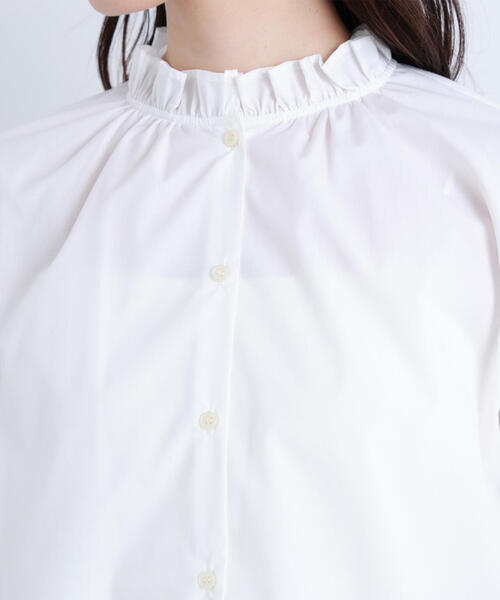 NATURAL BEAUTY BASIC（ナチュラルビューティーベーシック）の「◇【Oggi掲載】フリルカフスハイネックブラウス（シャツ/ブラウス・レディース・ホワイト系その他/ブラック系その他/オフホワイト・FREE）」の21枚目の写真