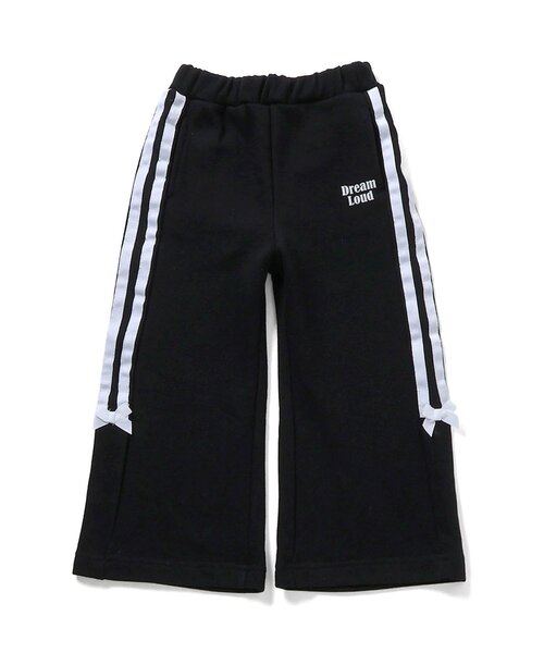 BREEZE(ブリーズ)の「【WEB限定/ジュニア対応】リボンラインパンツ(セットアップ可)(スウェットパンツ・キッズ・ブラック/アイボリー・90/100/110/120/130/140)」の2枚目の写真