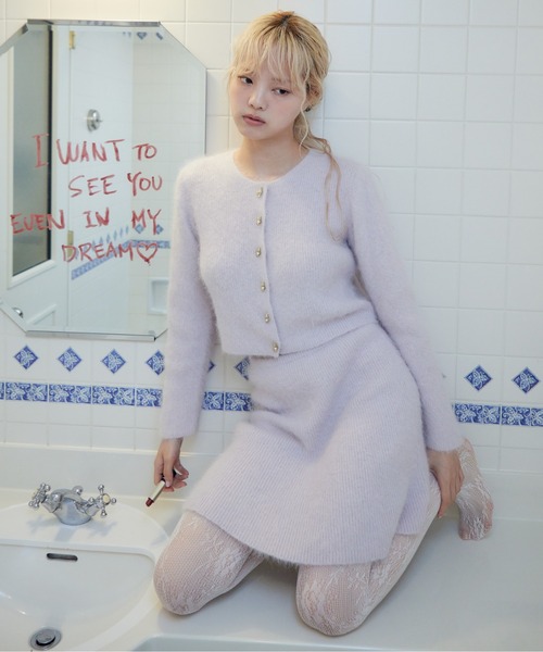 etre loin(エトルワン)の「Shaggy mini skirt(スカート・レディース・ピンクベージュ/ラベンダー/ホワイト・M)」の22枚目の写真