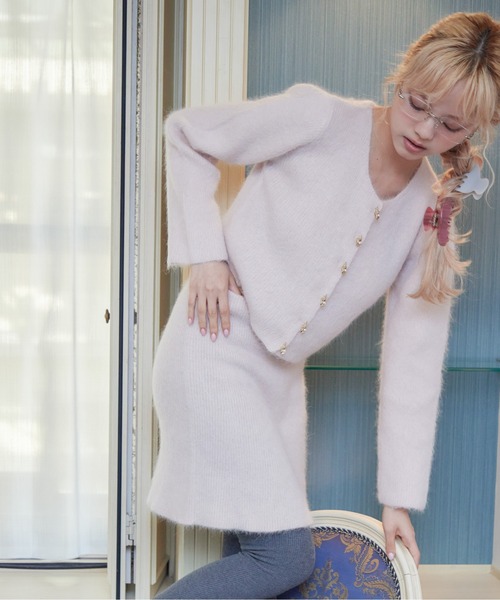 etre loin(エトルワン)の「Shaggy mini skirt(スカート・レディース・ピンクベージュ/ラベンダー/ホワイト・M)」の7枚目の写真