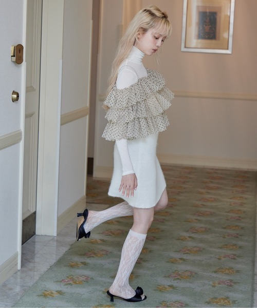 etre loin(エトルワン)の「Shaggy mini skirt(スカート・レディース・ピンクベージュ/ラベンダー/ホワイト・M)」の12枚目の写真