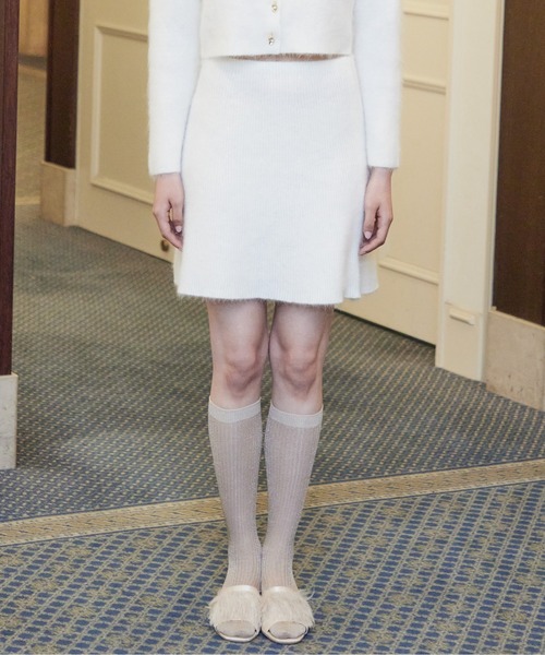 etre loin(エトルワン)の「Shaggy mini skirt(スカート・レディース・ピンクベージュ/ラベンダー/ホワイト・M)」の13枚目の写真