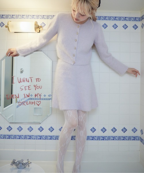 etre loin(エトルワン)の「Shaggy mini skirt(スカート・レディース・ピンクベージュ/ラベンダー/ホワイト・M)」の16枚目の写真