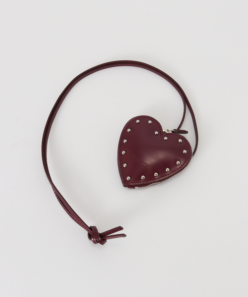 新品未使用♡ジェーンスミス別注HEART KEYチェーン JANE SMITH/ジェーンスミス COW LEATHER STUDS HEART COIN（ポーチ