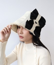 Three Four Time（スリーフォータイム）の「【バラ色の帽子】ランプシェードクロシェ（ニットキャップ/ビーニー）」