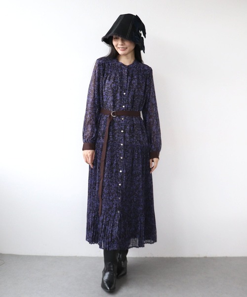 Three Four Time（ｽﾘｰﾌｫｰﾀｲﾑ）の「【バラ色の帽子】ランプシェードクロシェ（ニットキャップ/ビーニー・レディース・オフホワイト/ブラック・FREE）」の6枚目の写真