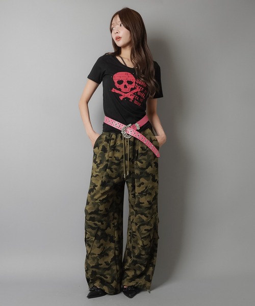 2WAY】 裏毛ワイドスウェットパンツ/迷彩柄/カモ柄（スウェットパンツ