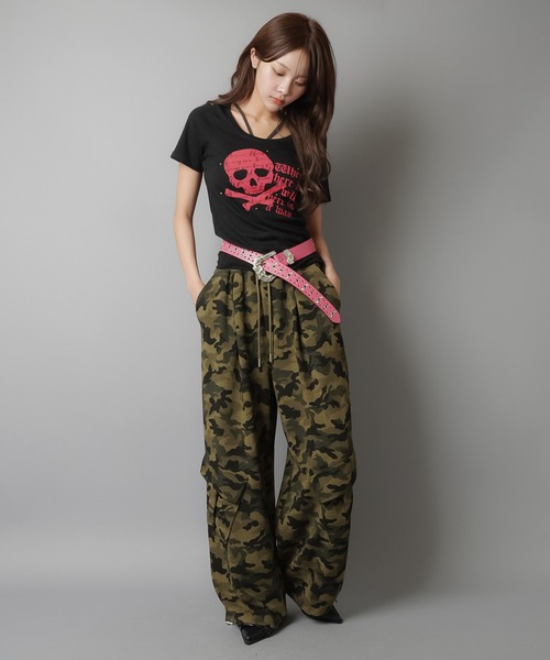 2WAY】 裏毛ワイドスウェットパンツ/迷彩柄/カモ柄（スウェットパンツ