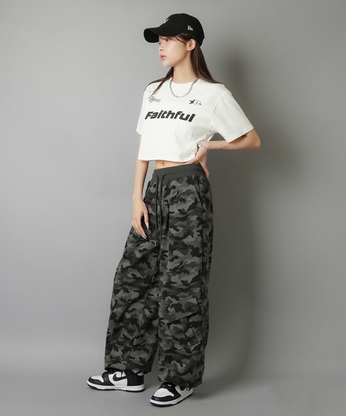 2WAY】 裏毛ワイドスウェットパンツ/迷彩柄/カモ柄（スウェットパンツ