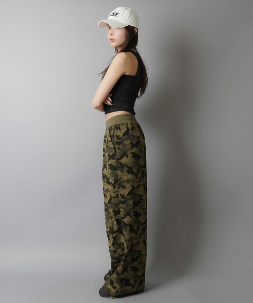 2WAY】 裏毛ワイドスウェットパンツ/迷彩柄/カモ柄（スウェットパンツ