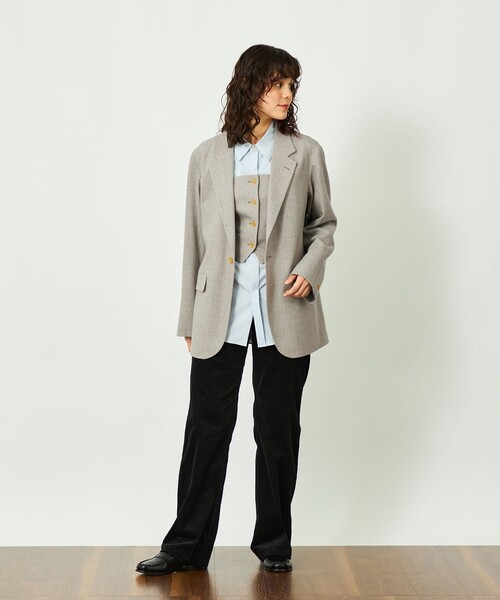 MACKINTOSH PHILOSOPHY（ﾏｯｷﾝﾄｯｼｭ ﾌｨﾛｿﾌｨｰ）の「GREY LABEL ウールシングルジャケット（テーラードジャケット・レディース・ダークネイビー/グレー系その他・6/2）」の3枚目の写真