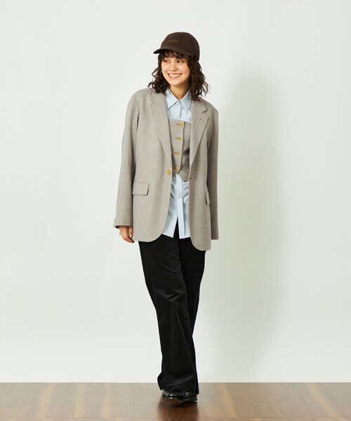 MACKINTOSH PHILOSOPHY（ﾏｯｷﾝﾄｯｼｭ ﾌｨﾛｿﾌｨｰ）の「GREY LABEL ウールシングルジャケット（テーラードジャケット・レディース・ダークネイビー/グレー系その他・6/2）」の4枚目の写真