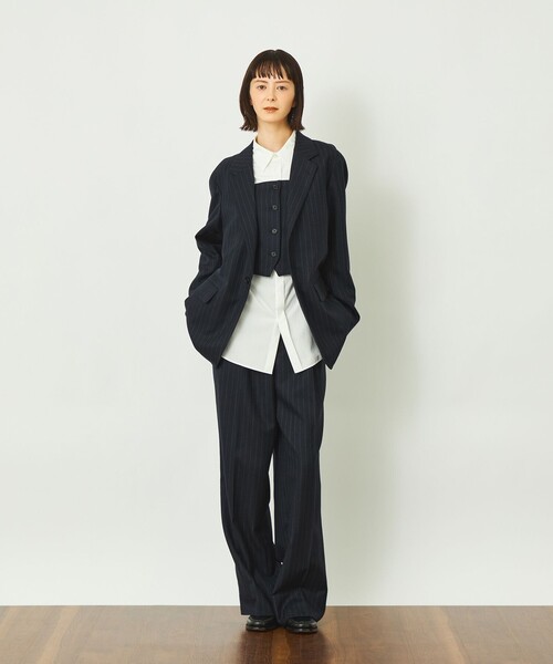MACKINTOSH PHILOSOPHY（ﾏｯｷﾝﾄｯｼｭ ﾌｨﾛｿﾌｨｰ）の「GREY LABEL ウールシングルジャケット（テーラードジャケット・レディース・ダークネイビー/グレー系その他・6/2）」の5枚目の写真