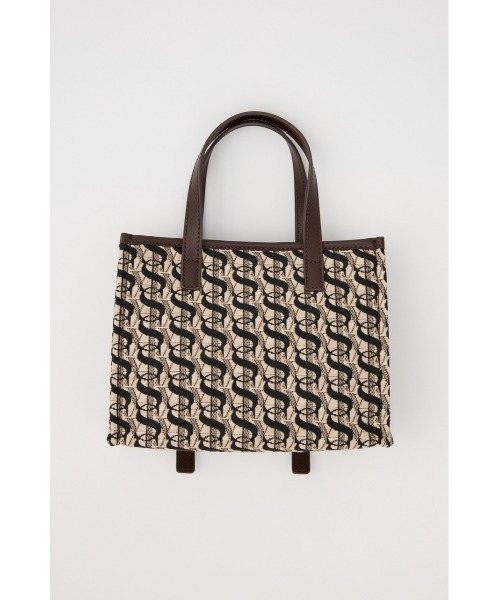 SLY(スライ)の「MONOGRAM JQ TOTE BAG/S モノグラム ジャガード トートバック エス(ショルダーバッグ・レディース・ブラウン・FREE)」の2枚目の写真