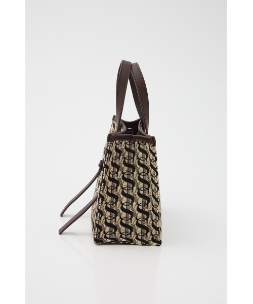 SLY(スライ)の「MONOGRAM JQ TOTE BAG/S モノグラム ジャガード トートバック エス(ショルダーバッグ・レディース・ブラウン・FREE)」の4枚目の写真