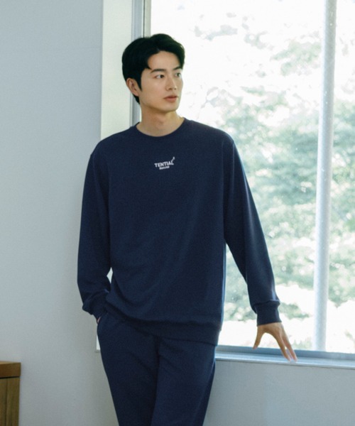 TENTIAL BAKUNE スウェットロングパンツ S ネイビー BAKUNE スウェット メンズ ロングパンツ（ルームウェア/パジャマ