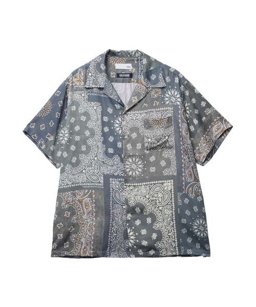 styles(スタイルス)の「TOLQ HAV-A-HANK Open Collar Print Shirt S/S 25-1209(シャツ/ブラウス・メンズ・レッド/ブラック・3)」の1枚目の写真