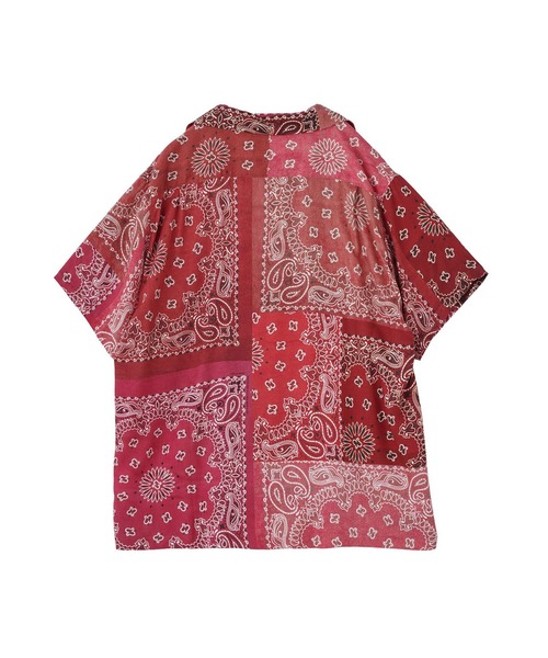 styles(スタイルス)の「TOLQ HAV-A-HANK Open Collar Print Shirt S/S 25-1209(シャツ/ブラウス・メンズ・レッド/ブラック・3)」の6枚目の写真