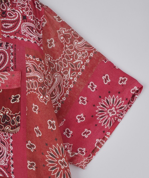 styles(スタイルス)の「TOLQ HAV-A-HANK Open Collar Print Shirt S/S 25-1209(シャツ/ブラウス・メンズ・レッド/ブラック・3)」の10枚目の写真