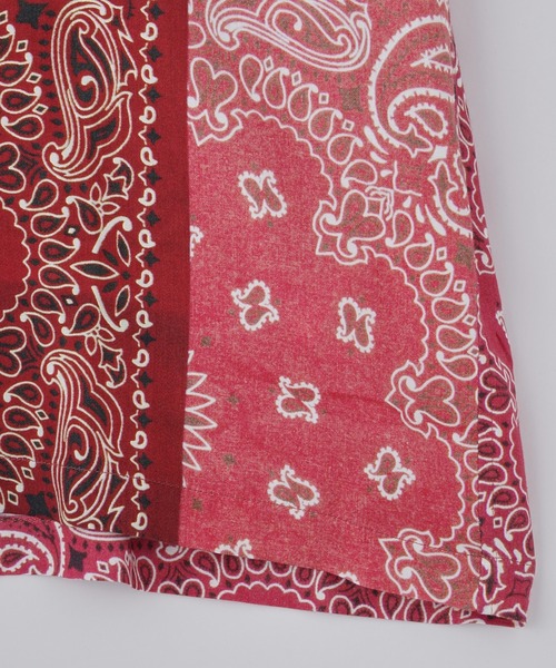 styles(スタイルス)の「TOLQ HAV-A-HANK Open Collar Print Shirt S/S 25-1209(シャツ/ブラウス・メンズ・レッド/ブラック・3)」の3枚目の写真
