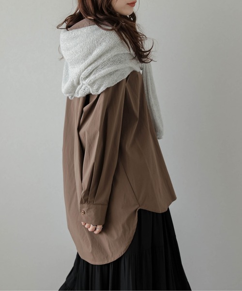 AMELY(エミリー)の「ドライタッチライトシャツ(シャツ/ブラウス・レディース・ブラウン/ブラック/ベージュ/チャコールグレー・フリー)」の19枚目の写真
