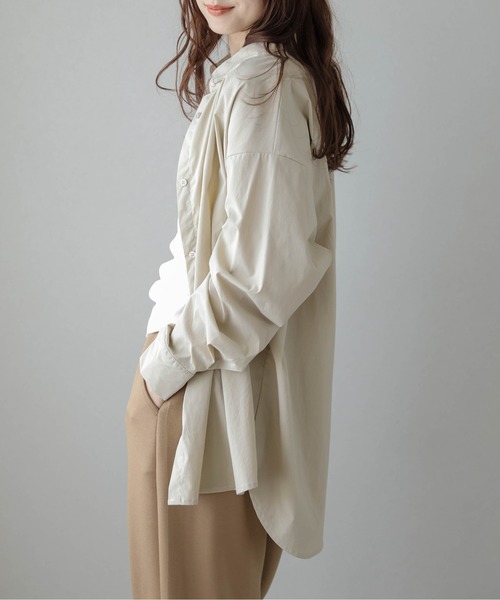 AMELY(エミリー)の「ドライタッチライトシャツ(シャツ/ブラウス・レディース・ブラウン/ブラック/ベージュ/チャコールグレー・フリー)」の20枚目の写真