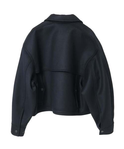 CURRENTAGE(カレンテージ)の「【CURRENTAGE/カレンテージ】Bonded short coat(その他アウター・レディース・チェック/ネイビー・2/1)」の3枚目の写真