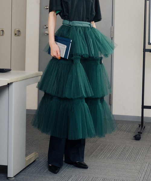 TULLE TIERED SKIRT