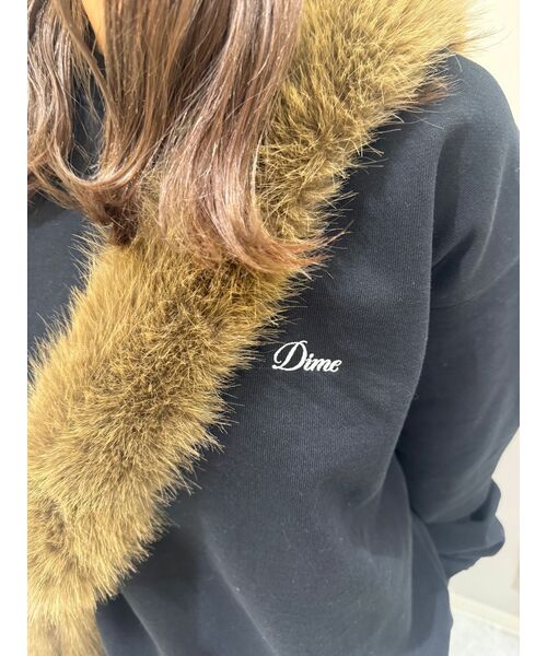 DIME（ダイム）の「【Dime/ダイム】 CURSIVE SMALL LOGO CREWNECK（スウェット・レディース・チャコールグレー/ブラック・SMALL/MEDIUM）」の3枚目の写真