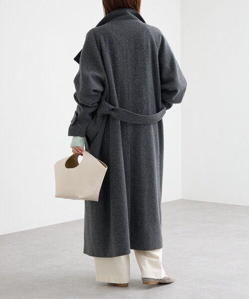 RIVE DROITE（リヴドロワ）の「【着映え】スタンドネックベルテッドコート（その他アウター・レディース・キャメル/チャコールグレー・38/36）」の3枚目の写真
