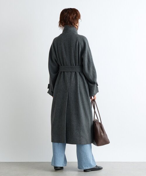 RIVE DROITE（リヴドロワ）の「【着映え】スタンドネックベルテッドコート（その他アウター・レディース・キャメル/チャコールグレー・38/36）」の8枚目の写真